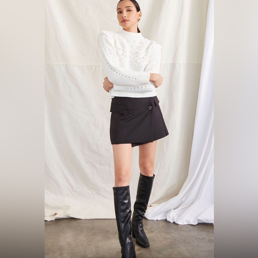 Pom Pom Cable Knit Sweater
